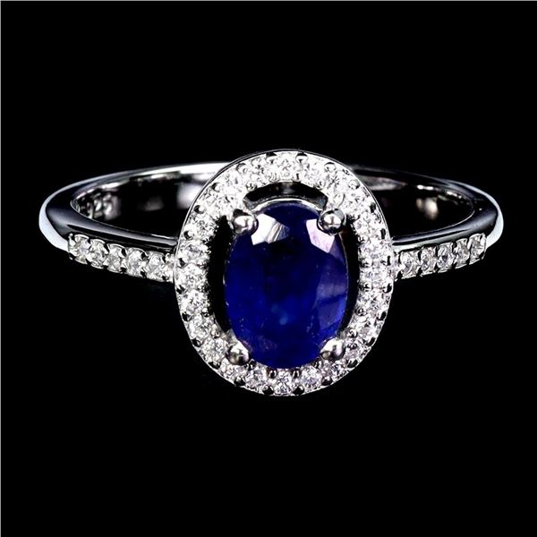 Natural Intense Blue Sapphire Ring