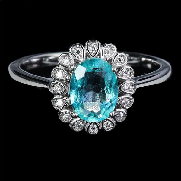 Natural Paraiba Blue Topaz Ring