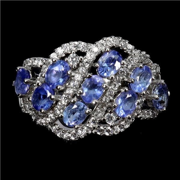 Natural Purple Blue Tanzanite Ring