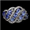 Image 1 : Natural Purple Blue Tanzanite Ring