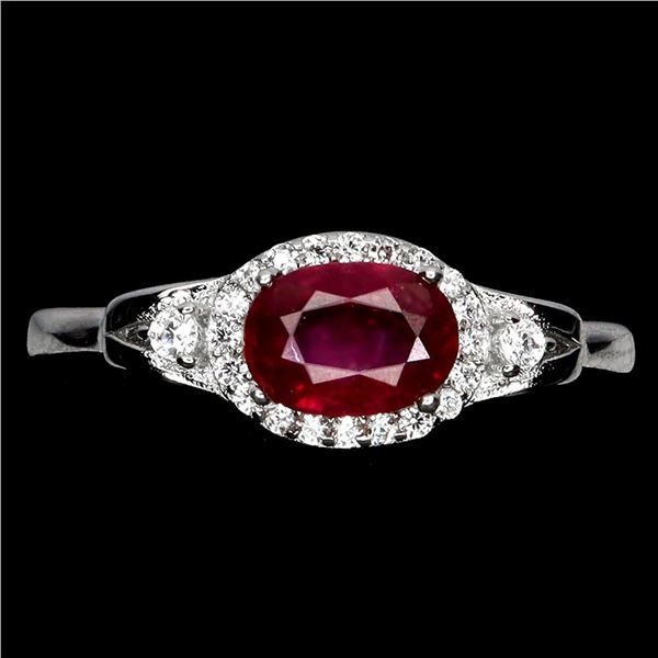 Natural Pigeon Blood Red Ruby Ring