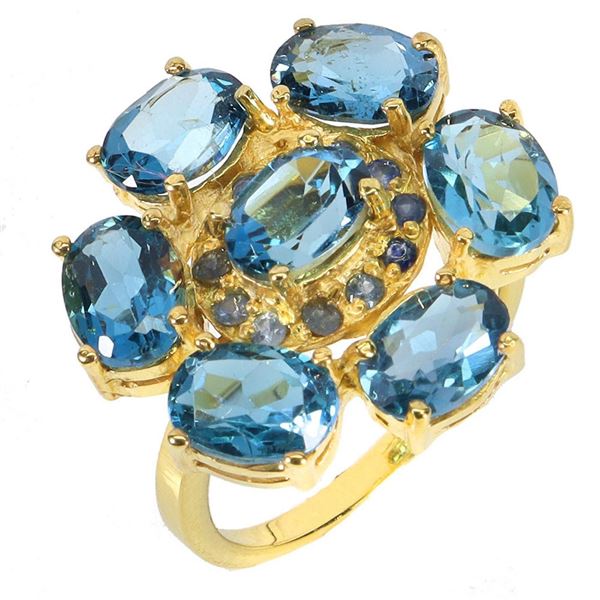 Natural London Blue Topaz Ring