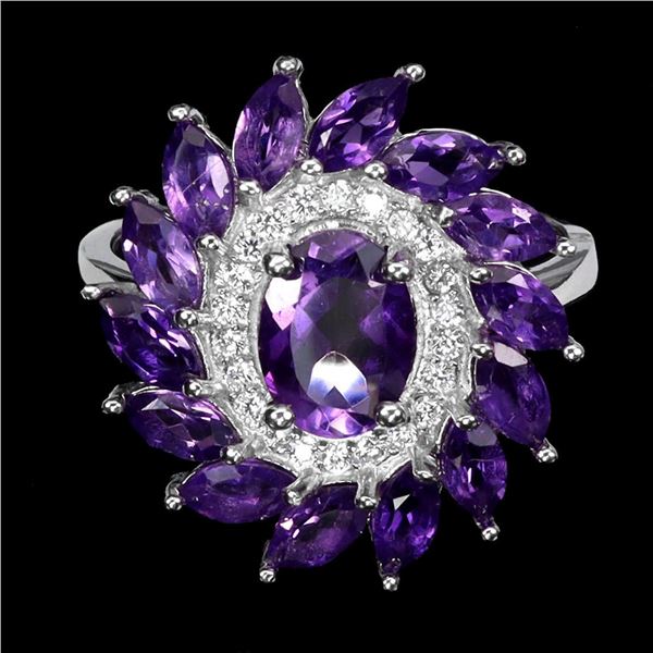 Natural Uruguay Amethyst Ring