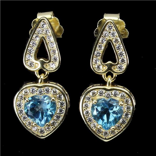 Natural Sky Topaz Earrings