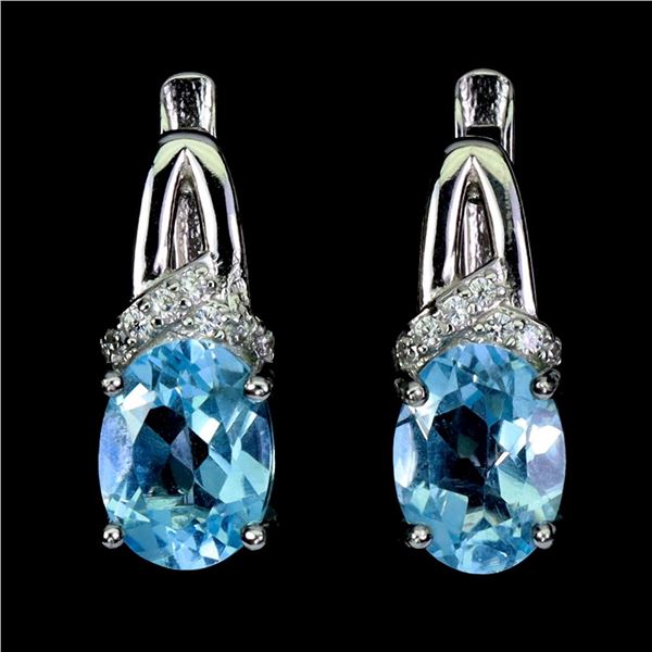 Natural Sky Topaz Earrings