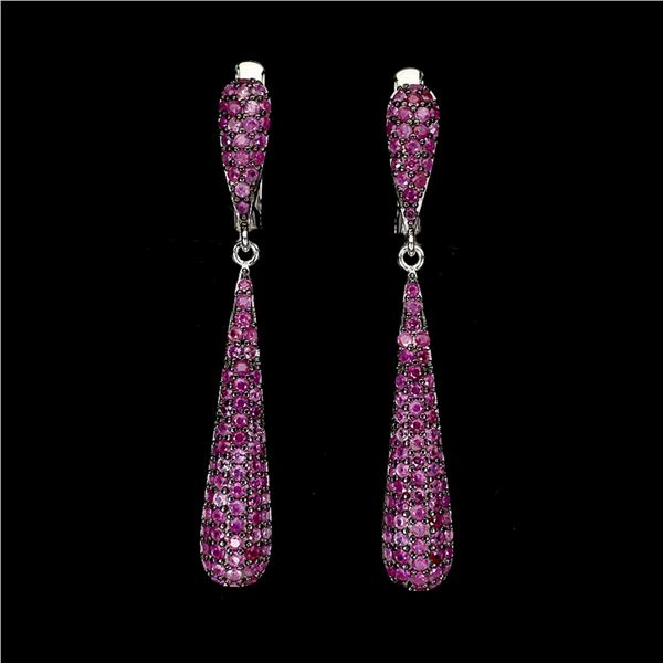 Natural Burma Ruby Earrings