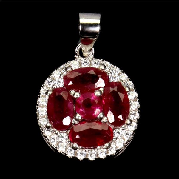 Natural  Pigeon Blood Red Ruby Pendant