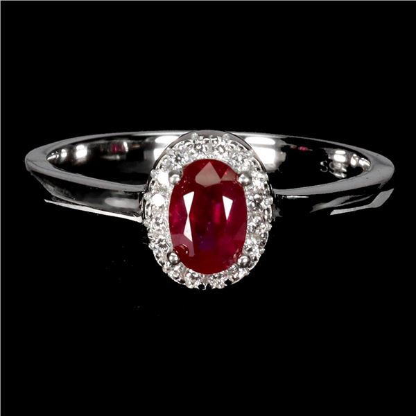 Natural Pigeon Blood Red Ruby Ring
