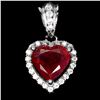Image 1 : Natural Heart Pigeon Blood Red Ruby Pendant