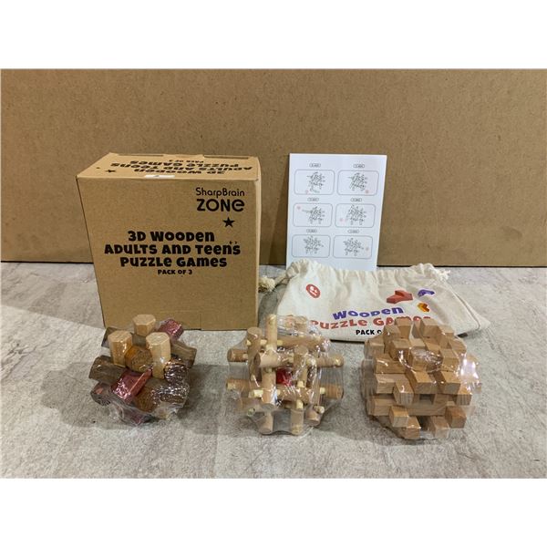 SharpBrain Zone 3D Wooden Adult & Teen Puzzle Games