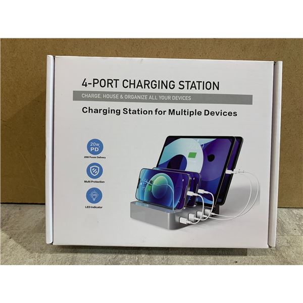 4-Port Charging Station For Multiple Devices