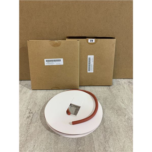 Lot Of 2 Red Silicone Foam Seal Strips