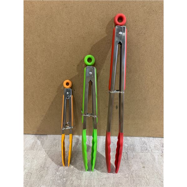 Lot Of 3 Different Sized & Coloured Rubber Tongs