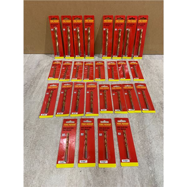Assortment Of Pro Sense Wood Drill Bits - 4x - 7/32" - 4x 5/16" - 4x 1/4"  8x 15/64" 4x 7/16" - 4x 1