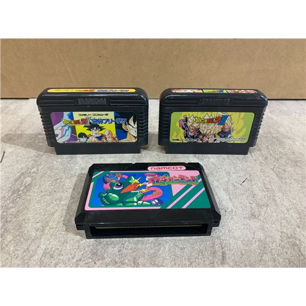 Lot Of 3 Japanese Import Games - 2 Bandai - Dragon Ball Z 2 Gekishin Freeza & Dragon Ball Z 3 Ressen