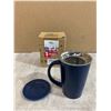 Image 1 : Tossow Ceramic Tea Mug With An Infuser & A Dark Blue Lid