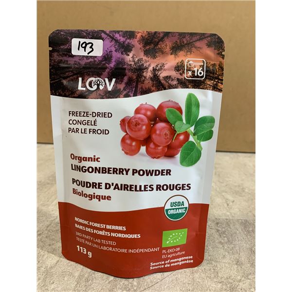 LOOV Freeze Dried Organic Lingonberry Powder