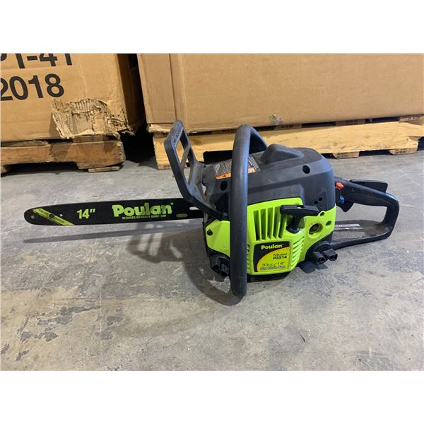 Poulan PL3314 33cc Gas Powered Chainsaw With A 14" Bar