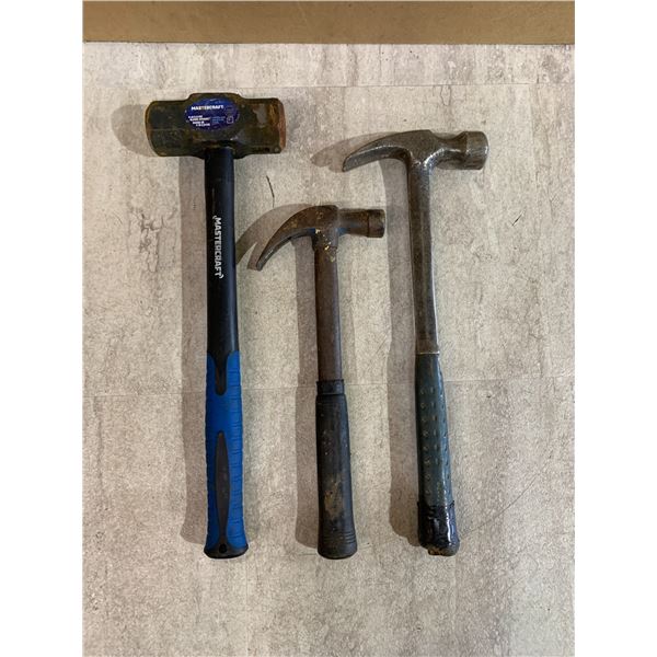 Lot Of 3 Tools - 2 Hammers - 1 Mini Sledge Hammer