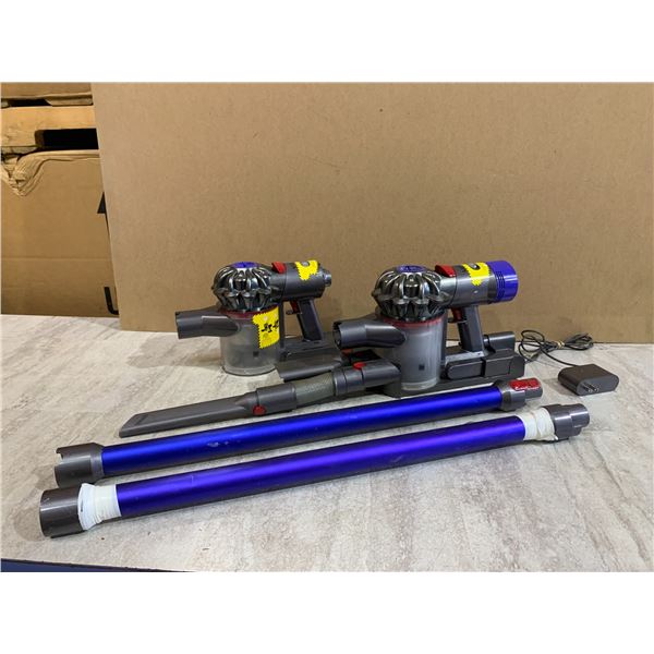 Lot Of 2 Cordless Dyson Vacuums - 1 Charger + Attachments