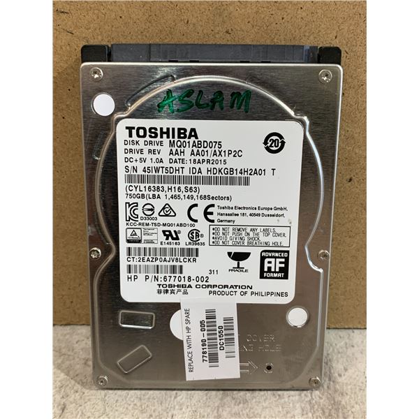 Toshiba Computer Disk Drive - 750GB
