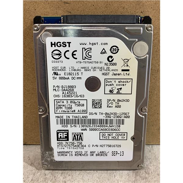 HGST Computer Disk Drive - 750GB