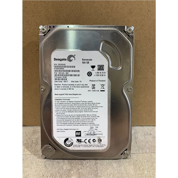 Seagate Computer Hard Drive - 500 GB