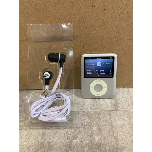 Apple iPod Nano 3rd Generation - Model NO: A1236 - 4GB Of Storage - Includes Nike Earbuds