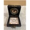 Image 1 : Vintage Style Reproduction Maritime Brass Compass - Built Into Wooden Box