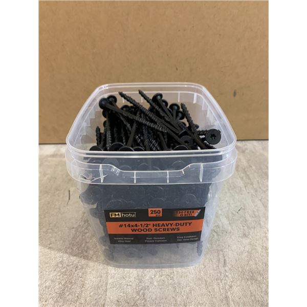 250 PCS - #14x4 - 1/2" Heavy Duty Wood Screws