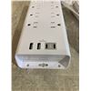 Image 3 : Addtam Surge Protector Power Strip - 6 AC Outlets - 4 USB Charging Ports