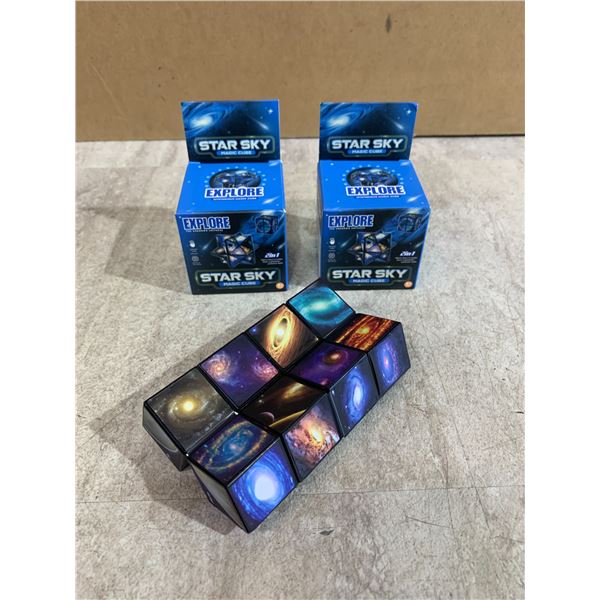 Lot Of 2 - 2 In 1  Star Sky Magic Cubes