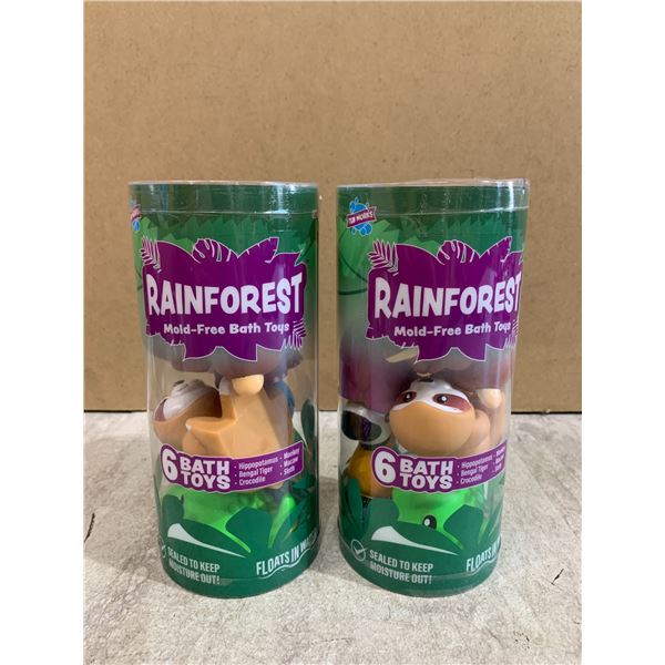 Lot Of 2 - Rainforest Mold Free Bath Toys - 6 Toys