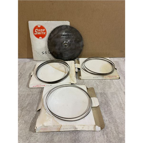Lot Of 4 Different Sized Saw Blades