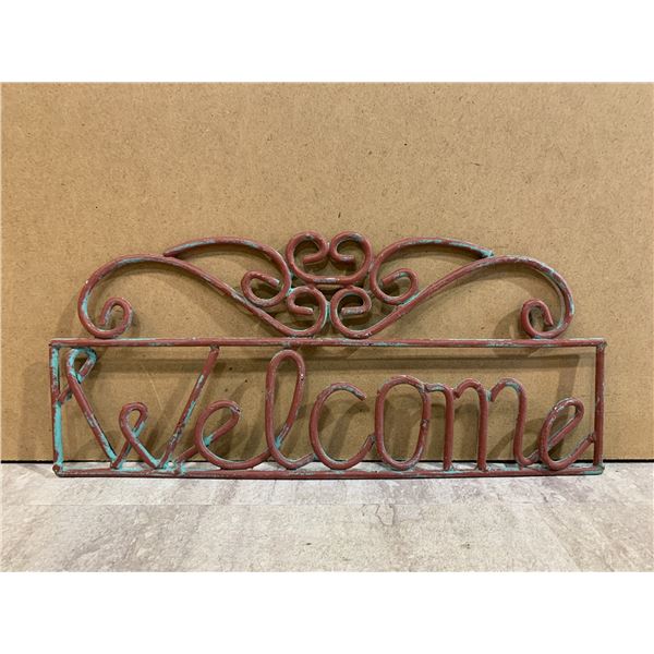 Metal Welcome Sign Décor