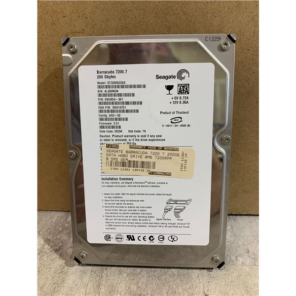 Seagate Barracuda 200 GB Computer Hard Drive