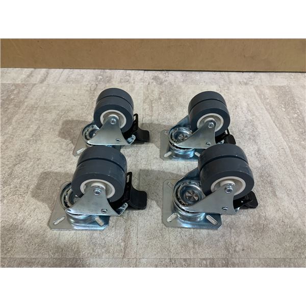Lot Of 4 Locking Swivel Casters