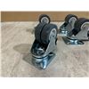 Image 2 : Lot Of 4 Locking Swivel Casters