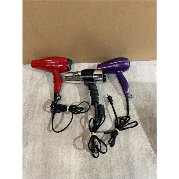 Lot Of 3 Conair Hair Dryers