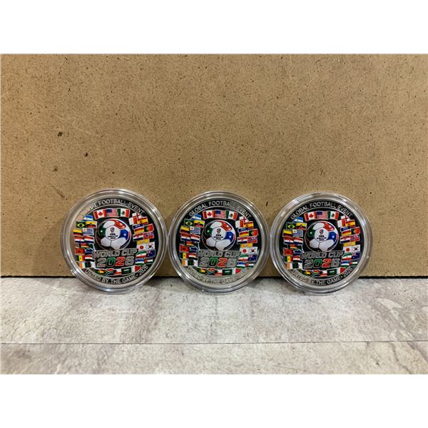 Lot Of 3 2026 FIFA World Cup Commemorative Challenge Coins