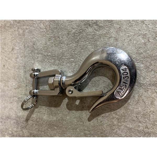 306 Stainless Steel Swivel Lifting Clevis Chain Hook With A Safety Latch