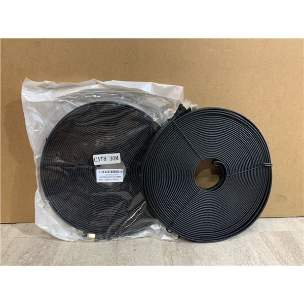 Lot Of 2 100ft/30m Ethernet Cables
