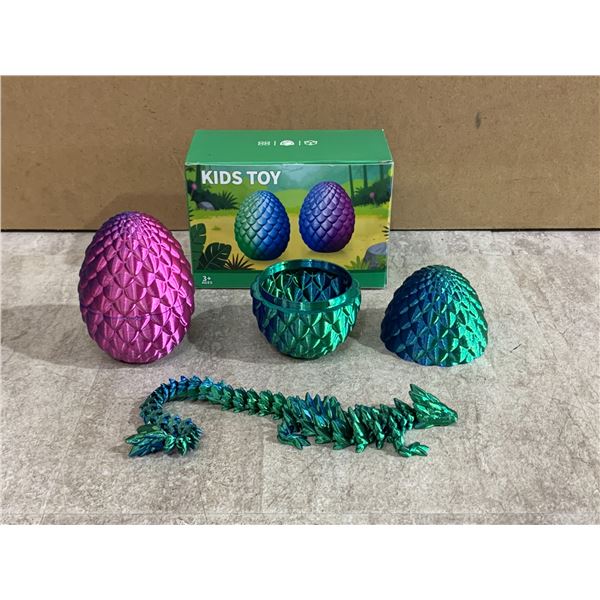 Kids 3D Printed Egg & Dragon Toys
