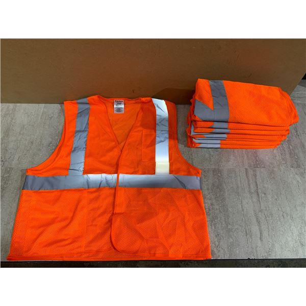 Lot Of 10 Orange High Vis Jackets