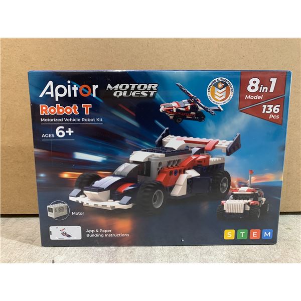 Apitor Motor Quest 8in1 Model - 136 PCS Motorized Vehicle Robot Kit