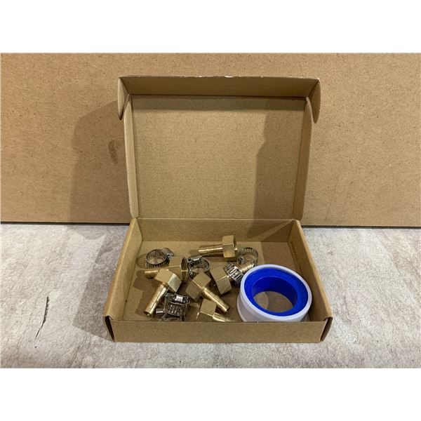 6 Pack - Brass Hose Barb Fittings - 8mm