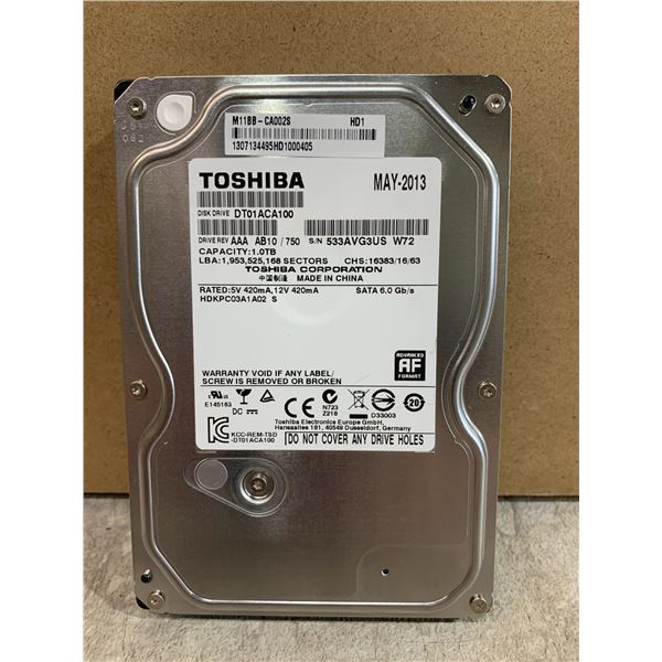 Toshiba Computer Hard Drive - 1TB