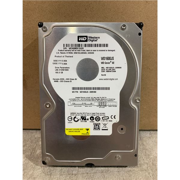 Western Digital Computer Hard Drive - 160GB