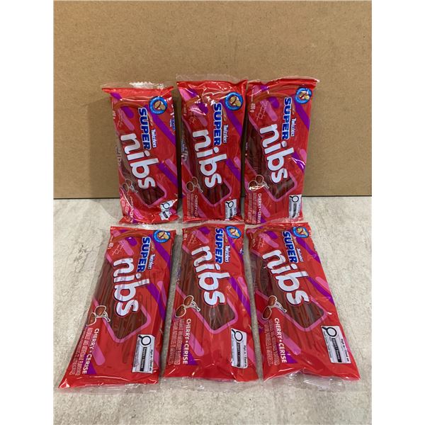Lot Of 6 Packs Of Twizzlers Super Nibs - Cherry