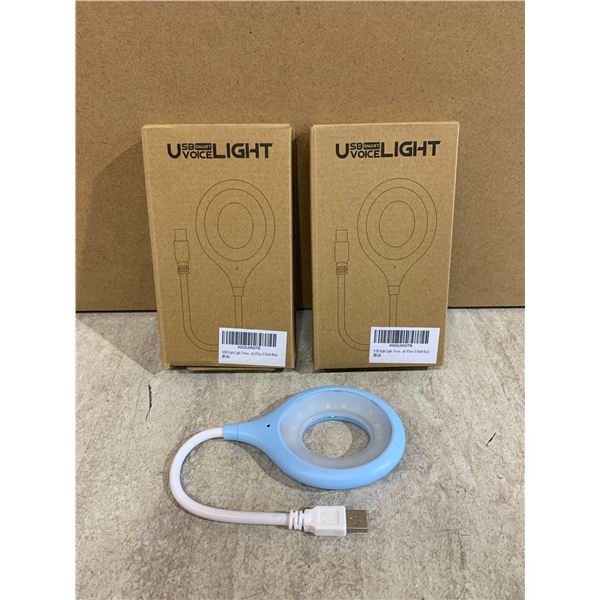 Lot Of 2 USB Smart Voice Lights - Blue